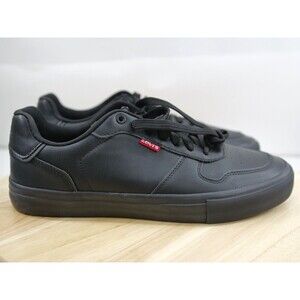Sneaker Shoes Size 10 Black Levi's Mens  Synthetic‎ Leather Casual Lace Up